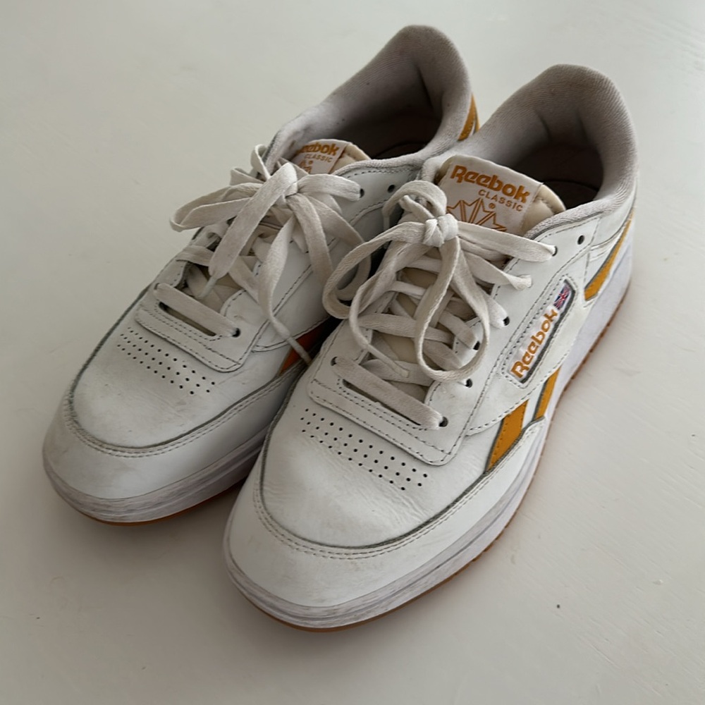 Reebok Women's White and Gold Sneakers - Picture 4 of 8